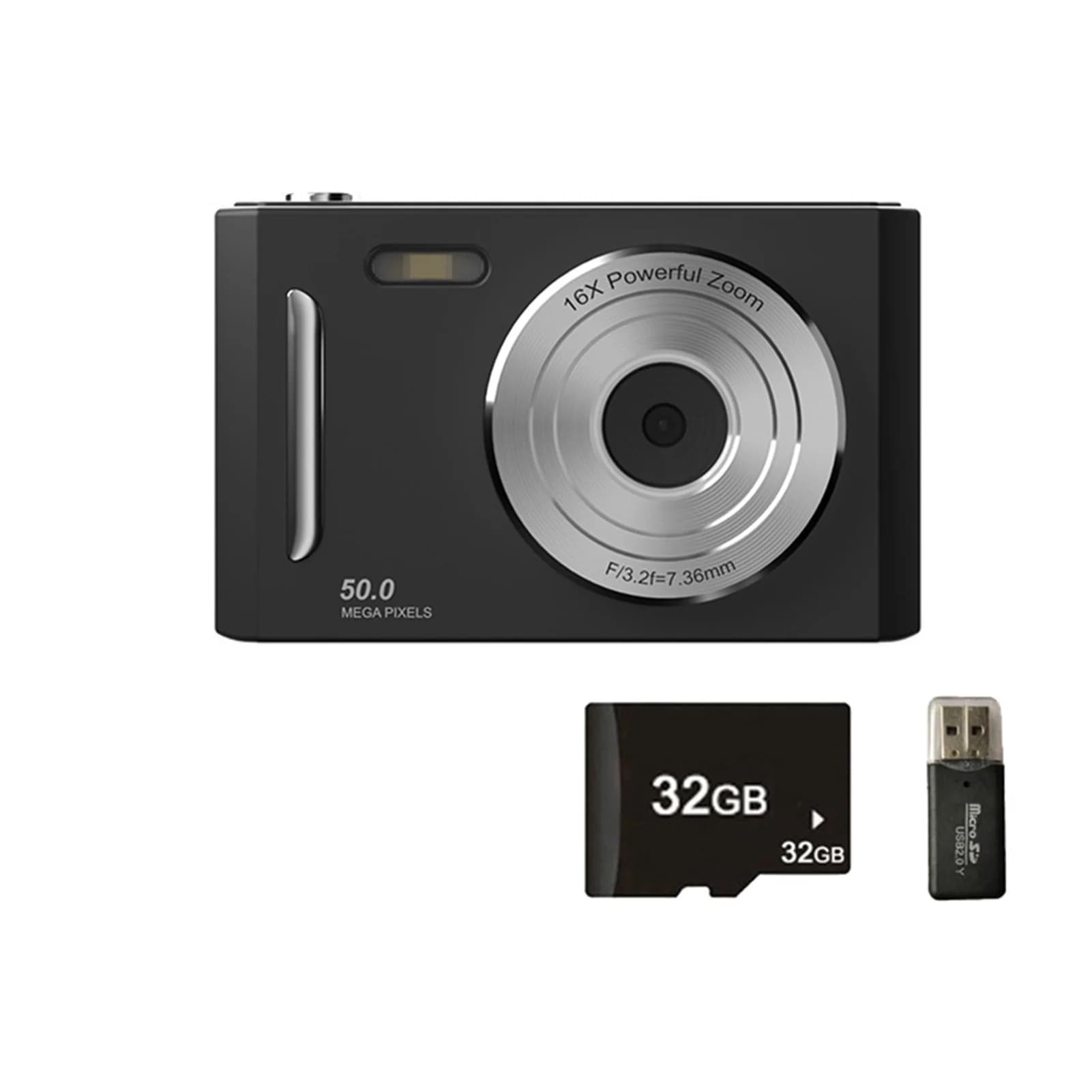 Appareil photo numérique 4K double caméra Flash 50 millions de pixels Hd rétro Ccd carte Portable ca