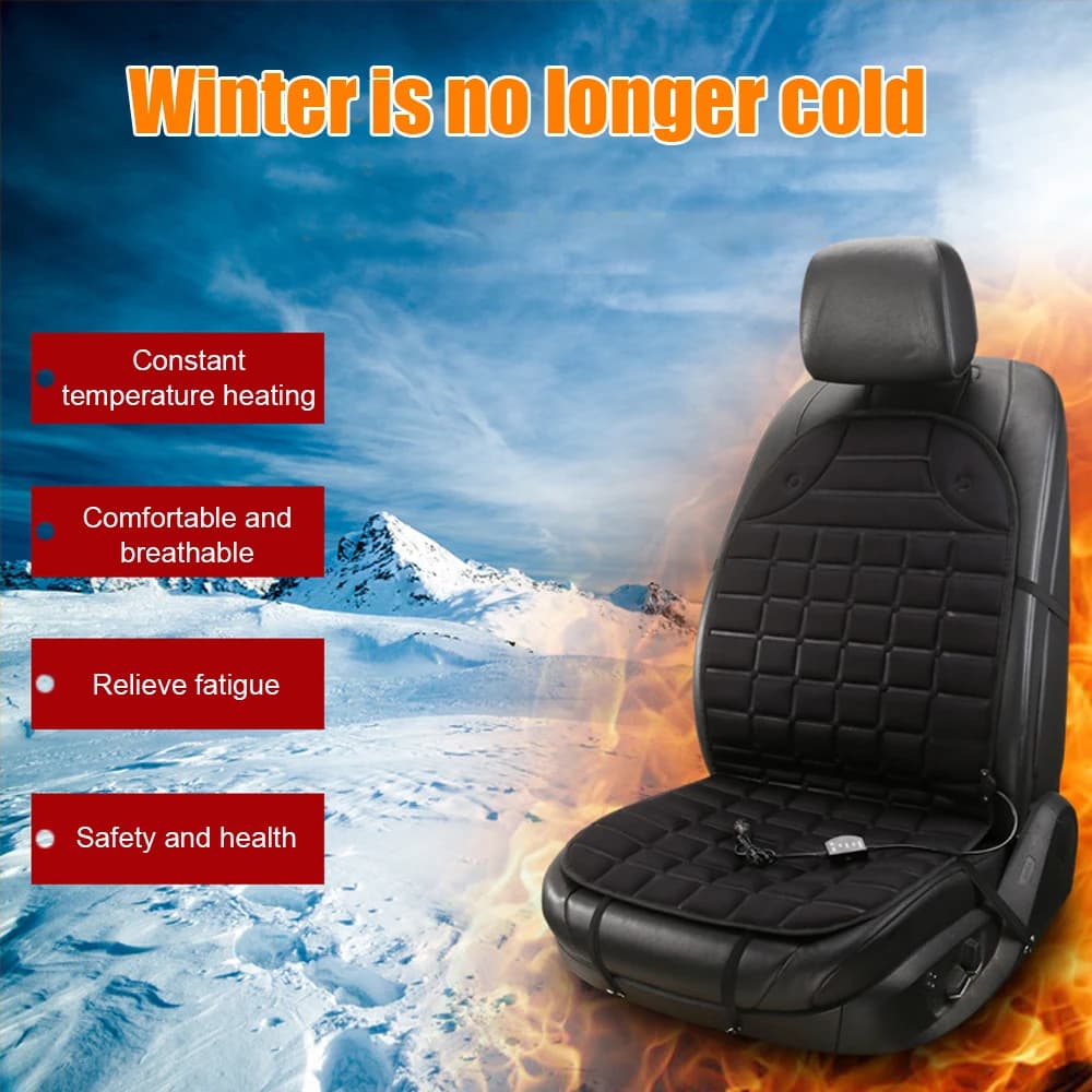 Chauffage de siège électrique 12V, garde au chaud, coussin domestique d'hiver, housse de coussin de