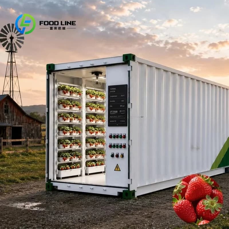 Ferme hydroponique intérieure de fraises avec système de rayonnage vertical pour la production comme
