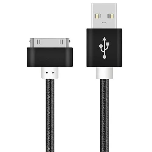 Câble de charge rapide pour iPhone 4 4s iPad 2 3 iPod, fil tressé en Nylon à 30 broches, prise métal