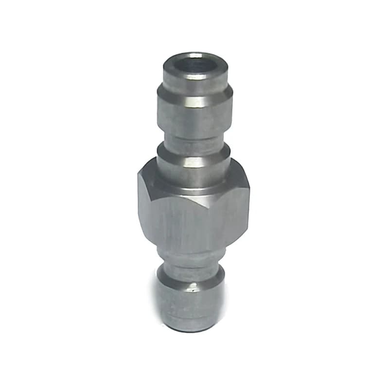 Adaptateur mâle à déconnexion rapide, en acier inoxydable, Double mâle, mamelon de remplissage 8MM,