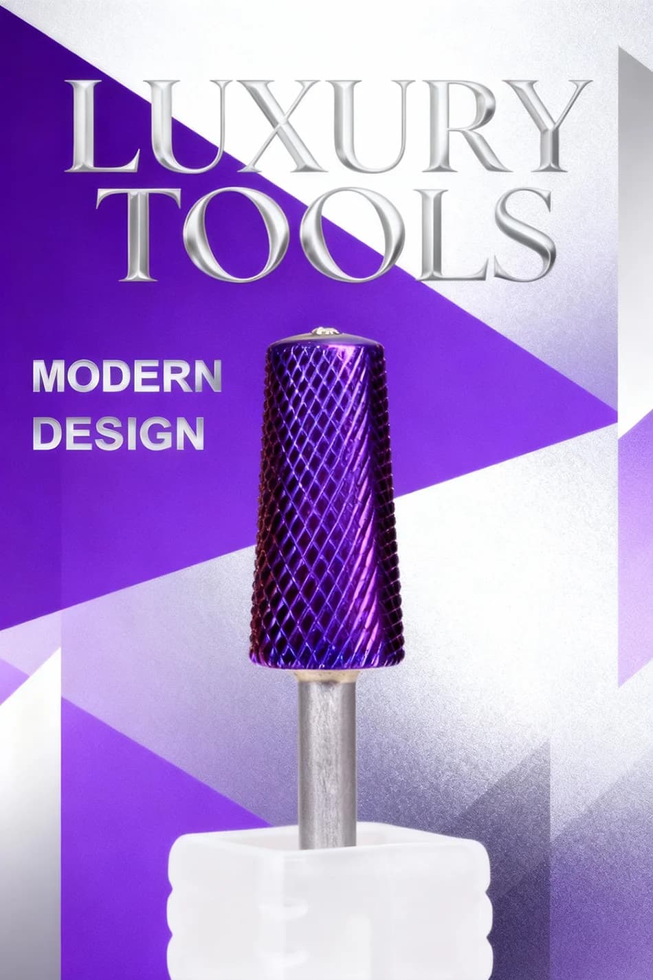 RolinStar 6.6 sécurité grand diamant cristal trapèze cônico baril violet acier carbure fraise foret