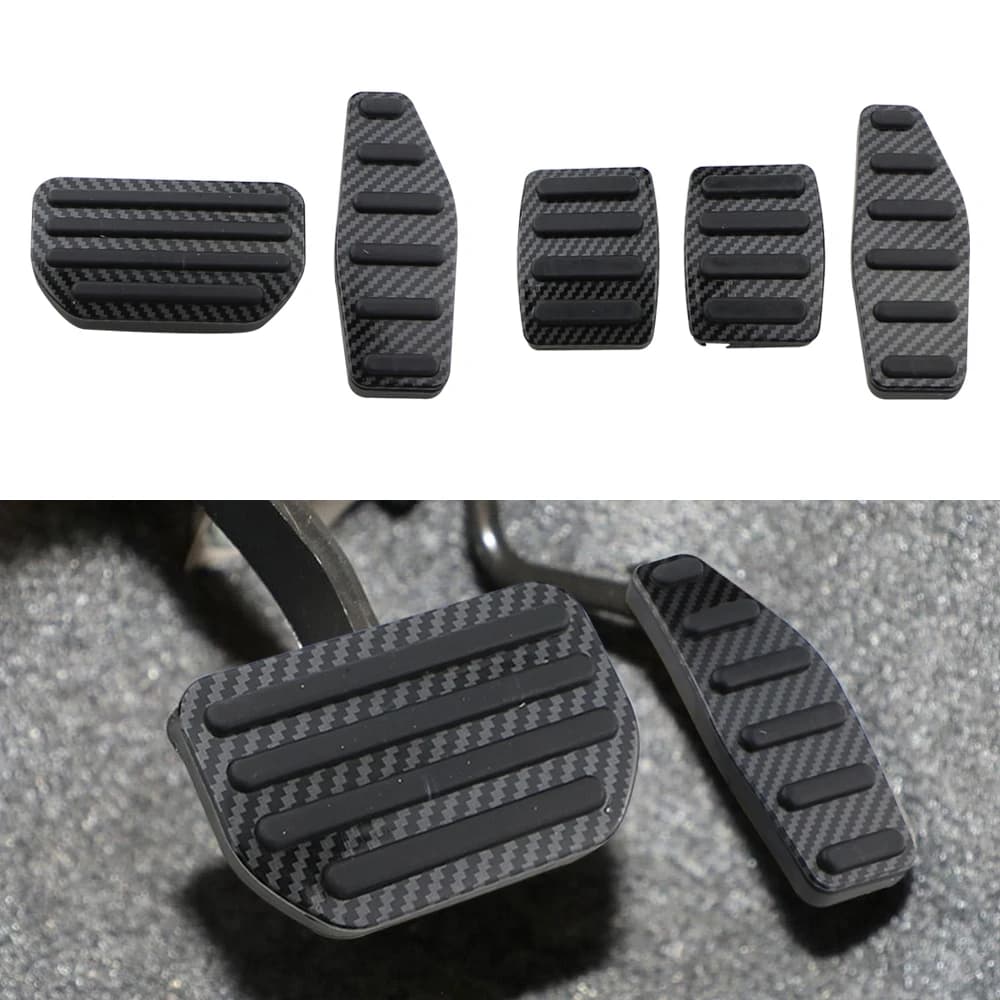 Couvercle de pédale de voiture noir en Fiber de carbone, pour Suzuki Jimny JB74 JB64 2019 2020 2021