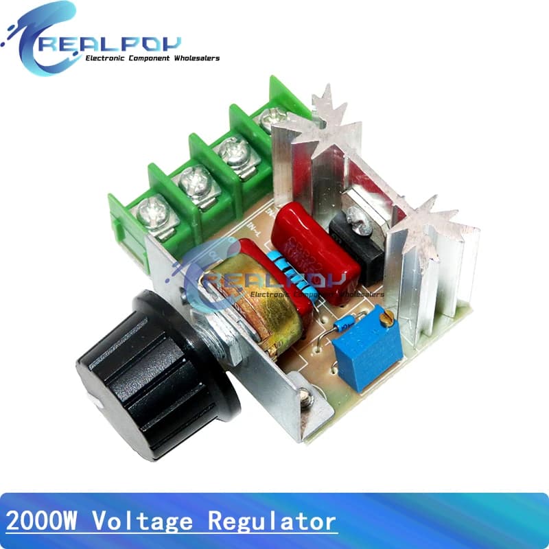 Régulateur de tension 2000 watts AC 50 - 220 volts, variateur de puissance SCR, régulateur de vitess