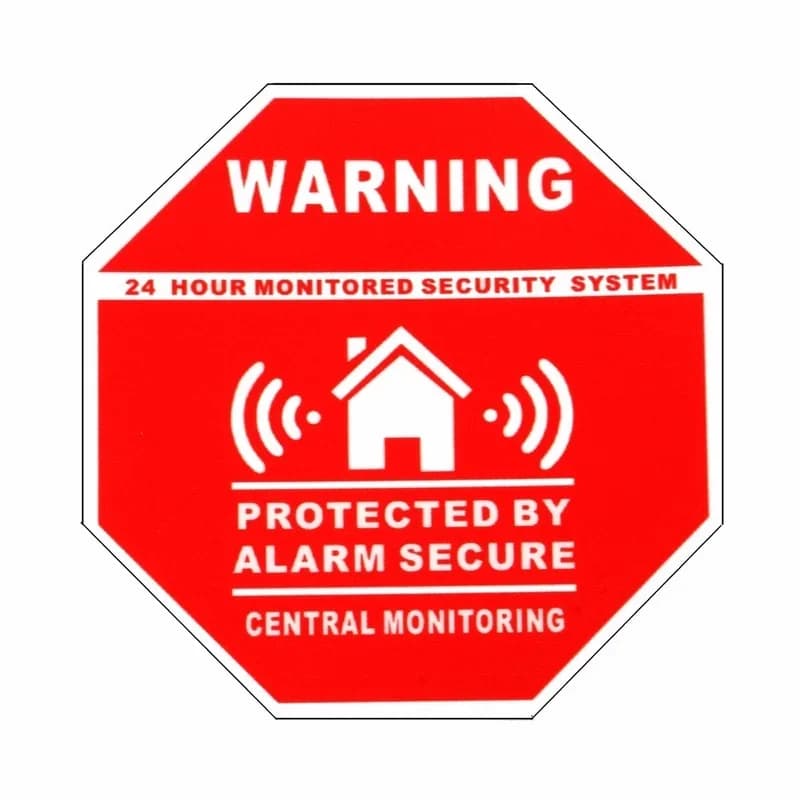 Safurance 1 pièces autocollants de sécurité d'alarme de maison/décalcomanies signes pour fenêtres et