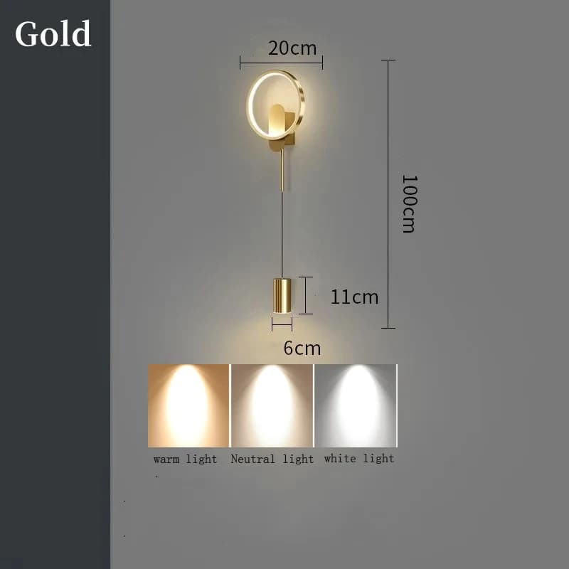 Applique murale LED moderne minimaliste lumière LED chambre chevet appliques murales salon maison éc
