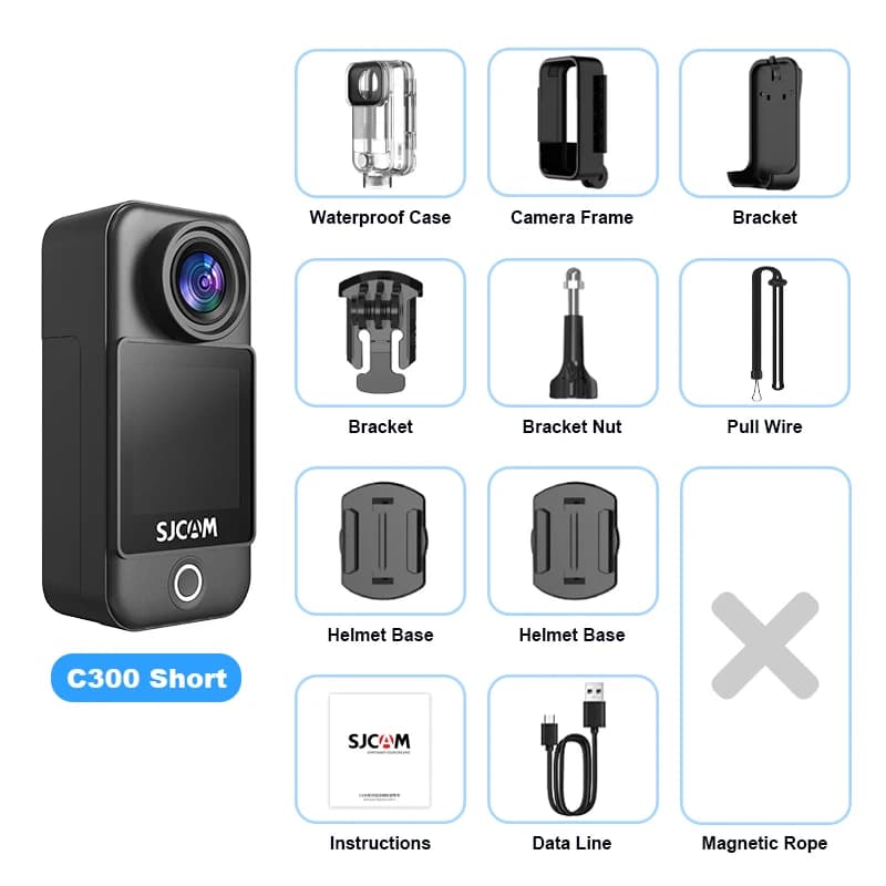 SJCAM C300 4K caméra d'action écran tactile 6 axes stabilisation gyroscopique 30m étanche 1000 + 280