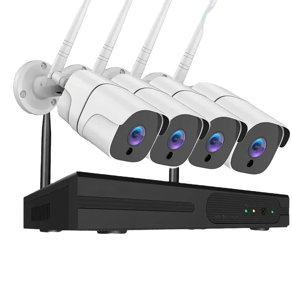 Kit de caméra de sécurité 4CH 5MP avec système de surveillance réseau Wi-Fi, kit NVR Wi-Fi 3MP 4CH,