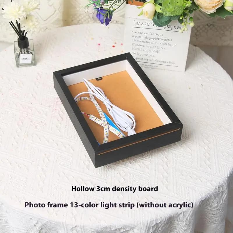 Ensemble de cadres photo lumineux LED pour la décoration moderne de la maison, transforme les croqui