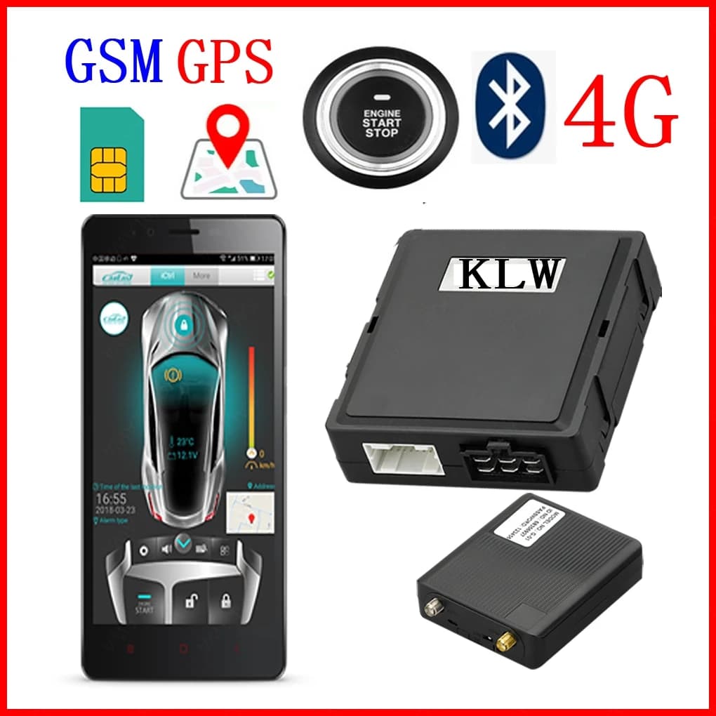Système d'alarme de voiture bidirectionnel, 4G, 101 Smartphone, démarrage du moteur, bouton poussoir