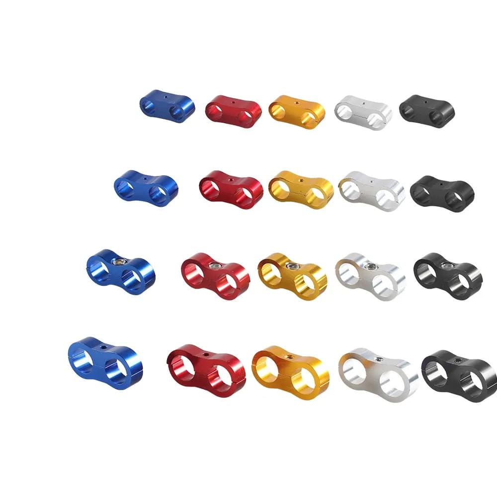 Universel AN4 AN6 AN8 AN10 billette huile carburant eau tuyau Tube séparateur pince aluminium ligne