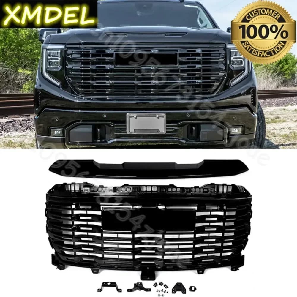 Grille centrale avant pour GMC Sierra 1500 Denali 2022 2023 2024 2025 – Grille supérieure de pare-ch