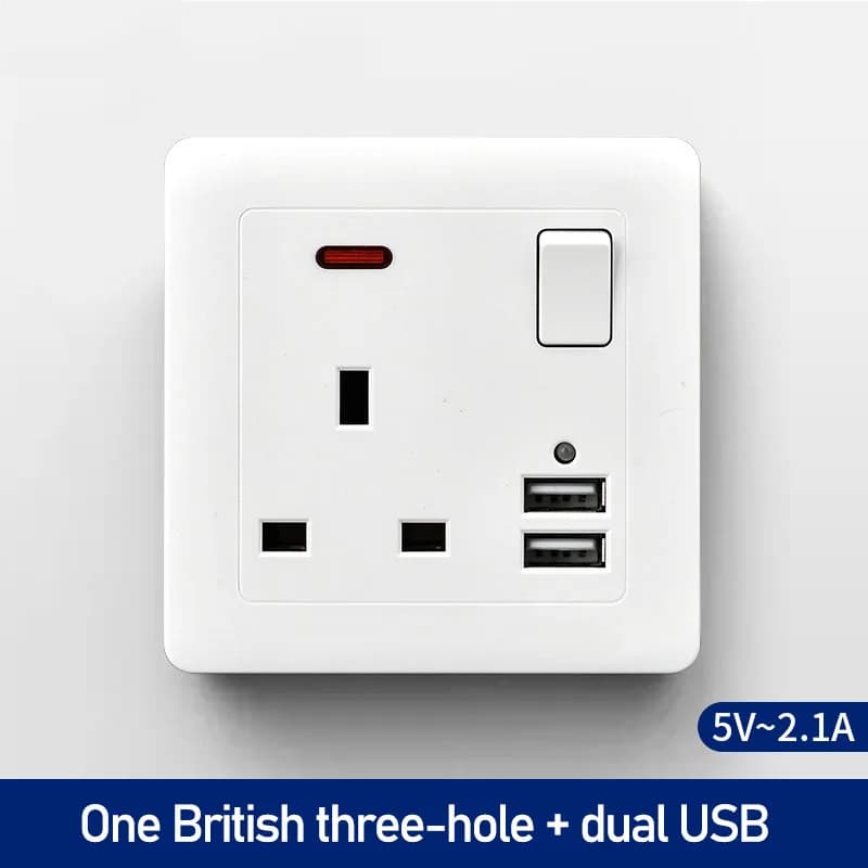 Prise USB TYPE-C 86/146 avec interrupteur, prise universelle multifonction, prise murale en surface