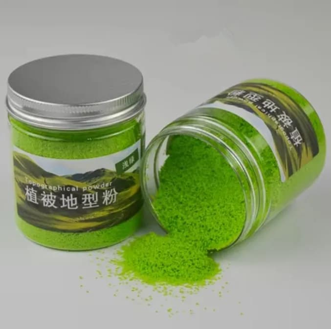Poudre d'herbe verte 100 ml pour modèles, gazon artificiel pour table de sable, aménagement paysager