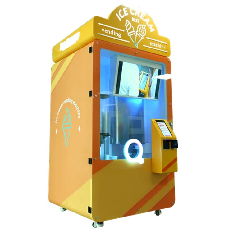 Distributeur automatique de crème glacée molle personnalisé, robot entièrement automatique, smoothie