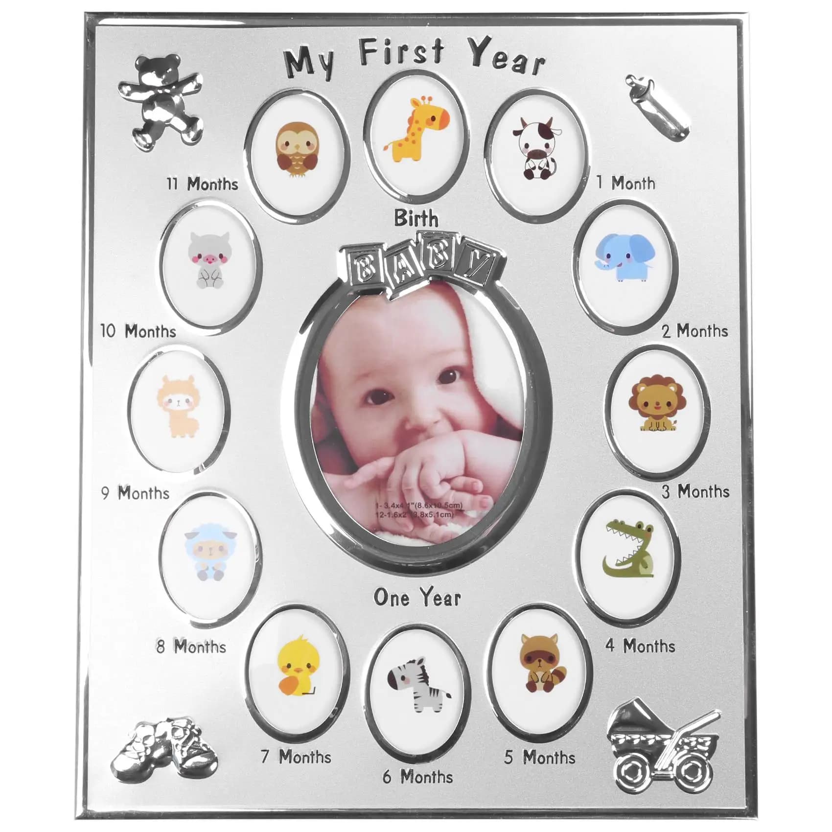 Cadre photo pour enfants, ma première année, cadeau d'anniversaire pour bébé, décoration de la maiso