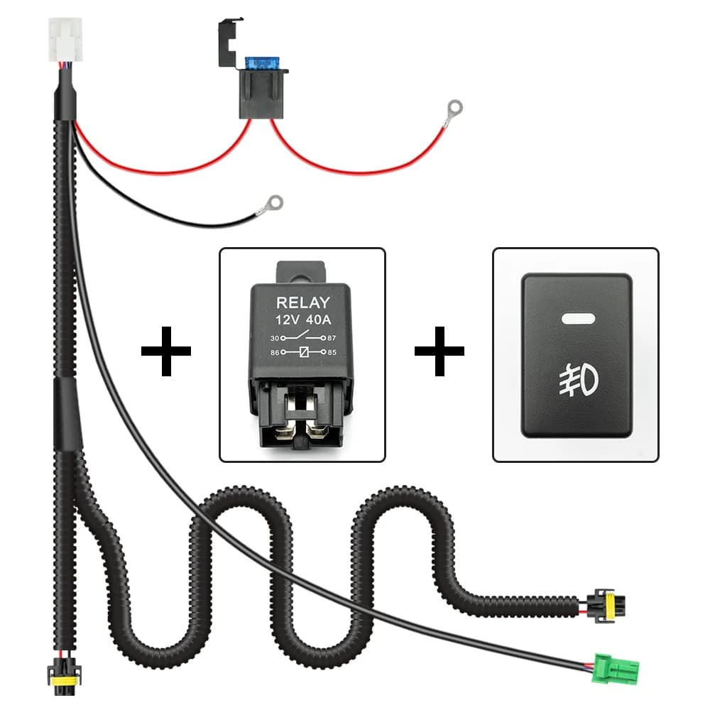 Relais de commutation pour phares antibrouillard Bi LED/Bi xénon H11, fils de harnais pour Toyota RA