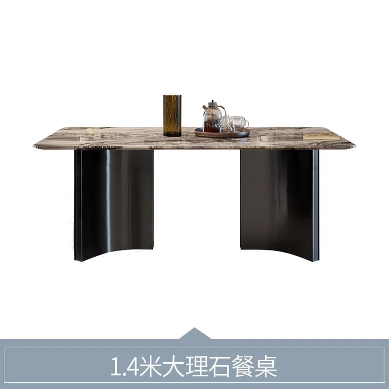 Table à manger rectangulaire de luxe industrielle, étanche, style nordique, avec organisateur, mobil