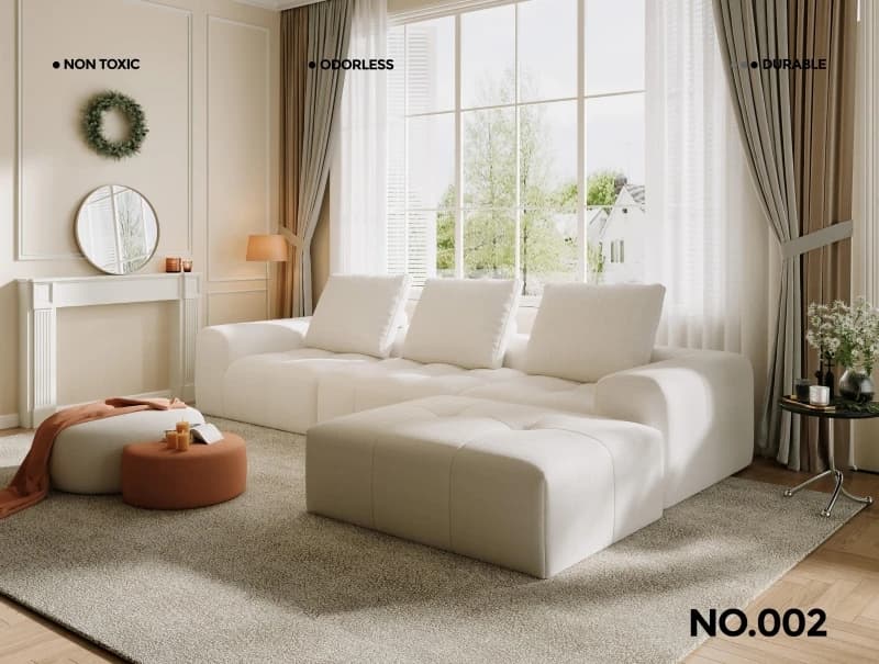 Canapé nuage en boîte pressé sous vide, sans cadre, pour chambre à coucher, salon, meubles compressé