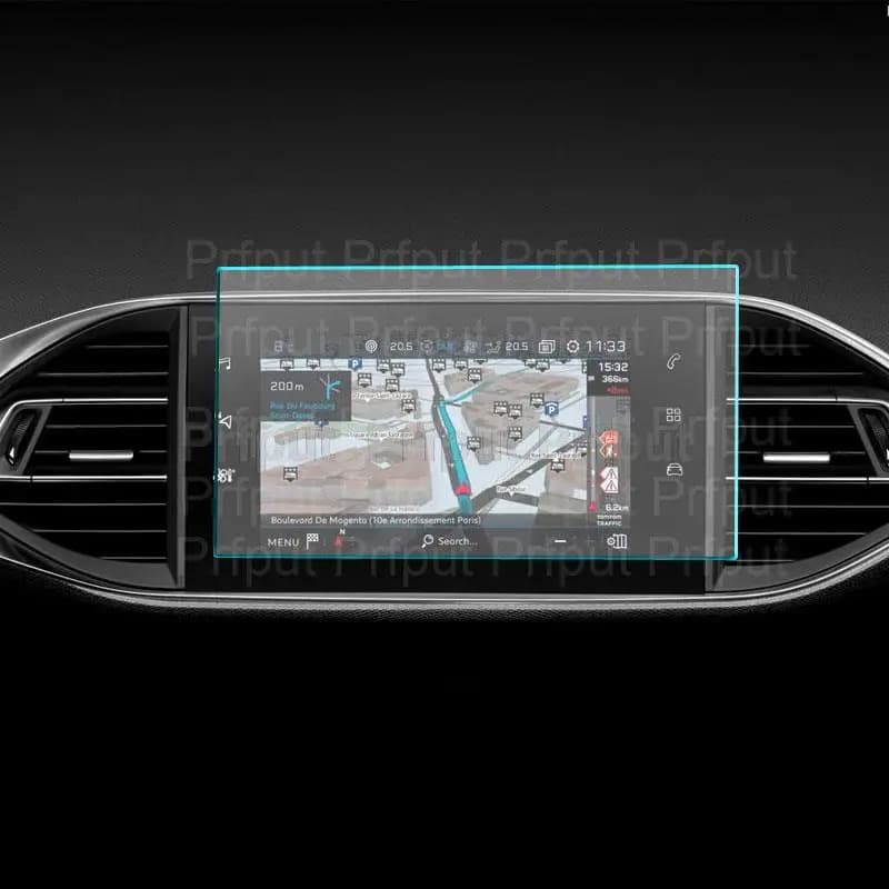 Film en verre trempé de 9.7 pouces pour Peugeot 308 408 508 208, protection d'écran pour autoradio,