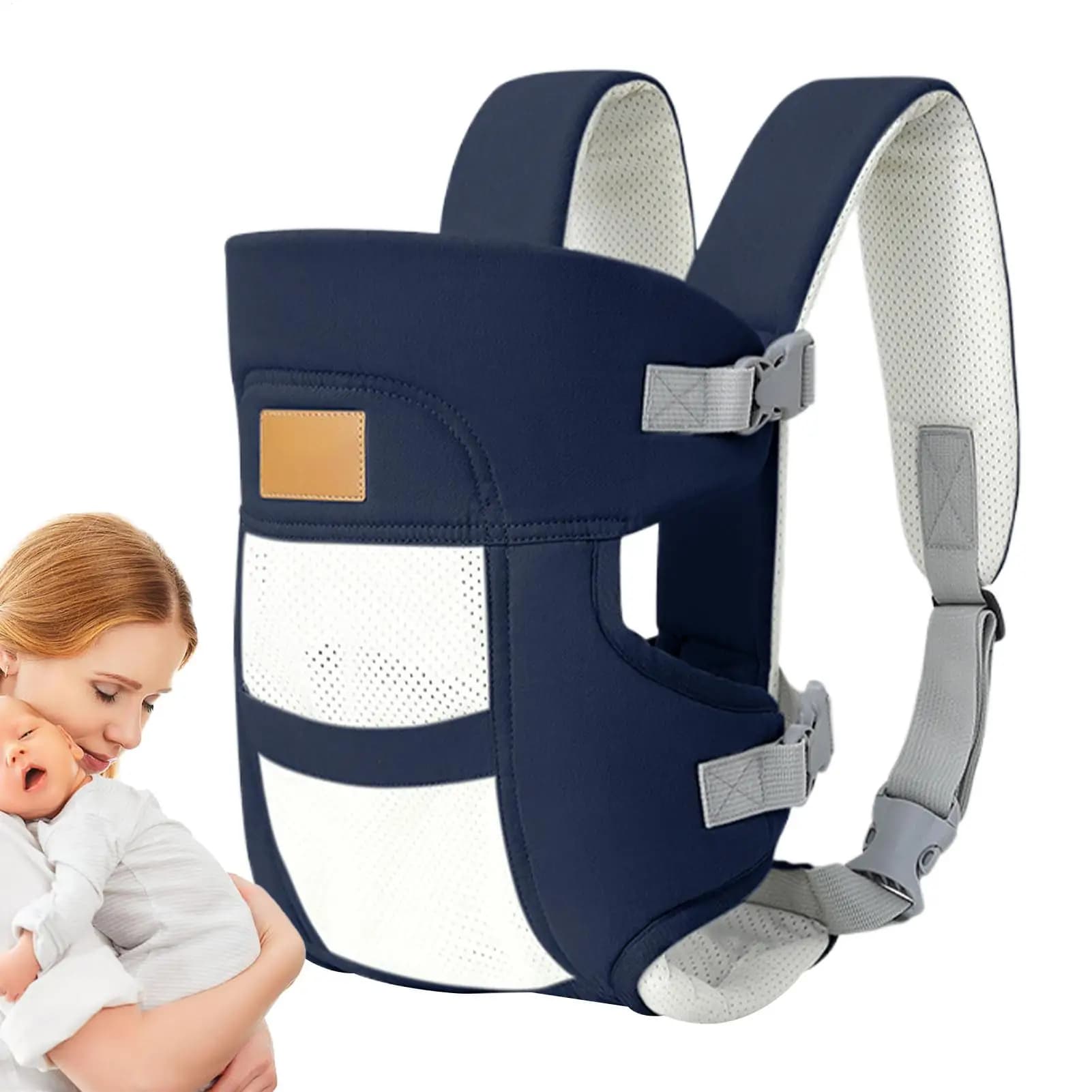 Porte-bébé de poitrine léger, ergonomique, respirant, sac à bandoulière horizontal, Support de tête