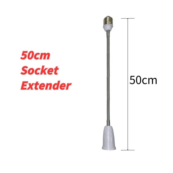 Prolongateur de douille d'ampoule, support de lampe à base rotative, convertisseur d'extension, 12 cm, 20 cm, 30 cm, 40 cm, 50cm
