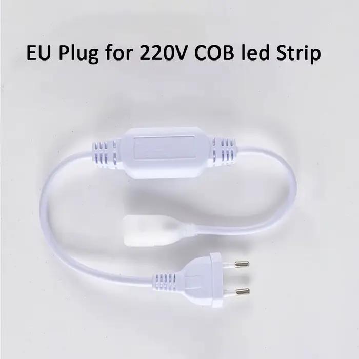 Prise UE pour bande LED COB 220 V