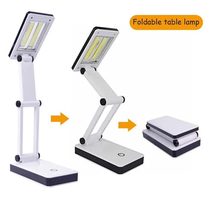 Lampe de bureau pliable lampe de lecture compacte 120Lumens COB lampe de Table USB/alimenté par batt