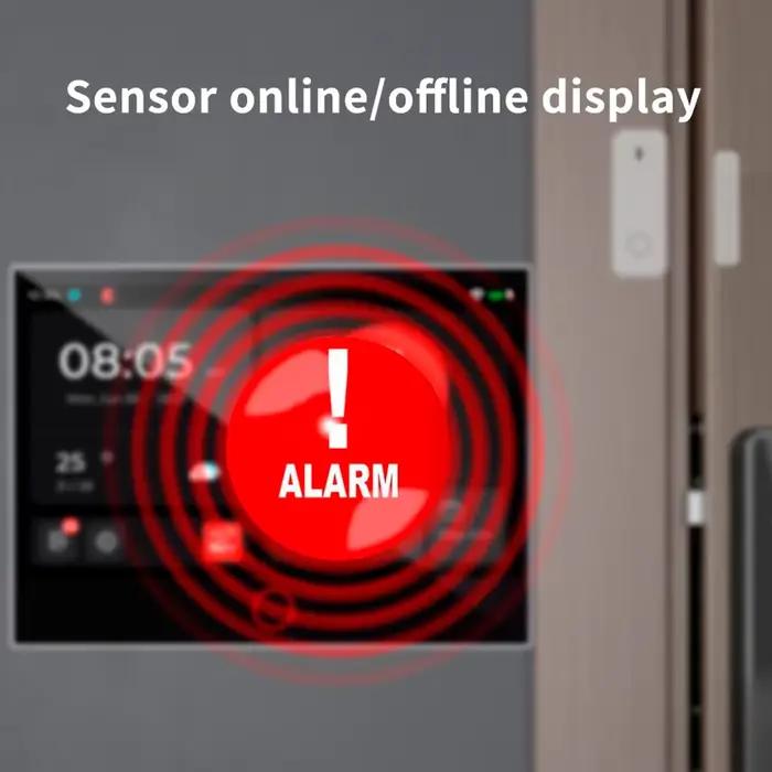 Kit de système d'alarme KERUI avec grand écran tactile IPS, contrôle par application, compatibilité avec Amazon Alexa, Google Assistant, et prise en charge de 6 langues pour sécurité maison et commerce