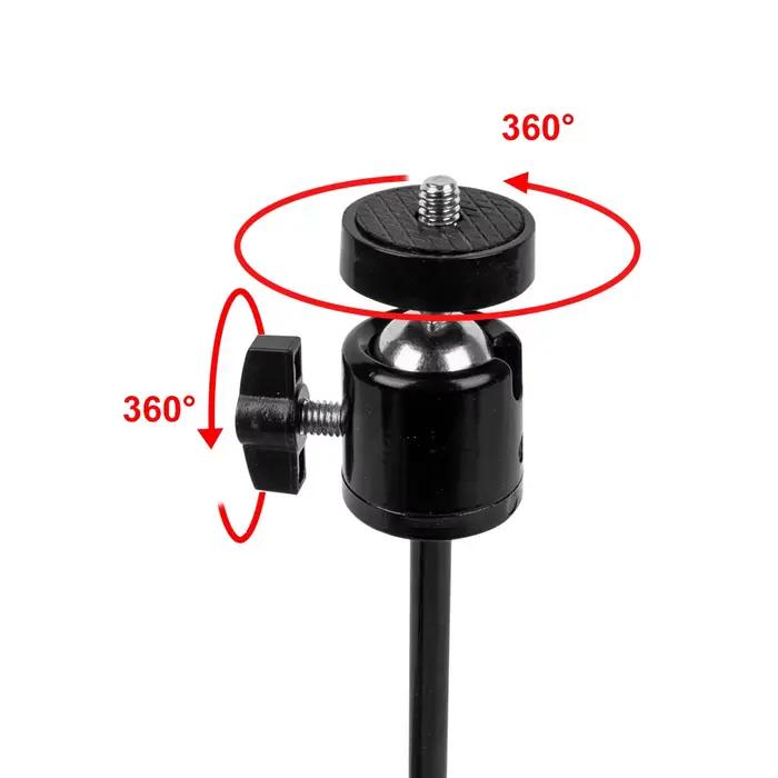 Support d'arbre de caméra portable avec vis de 1/4 pouces pour installation rapide réglable pour caméras chargeurs solaires et vision nocturne sécurité protection surveillanceextérieur