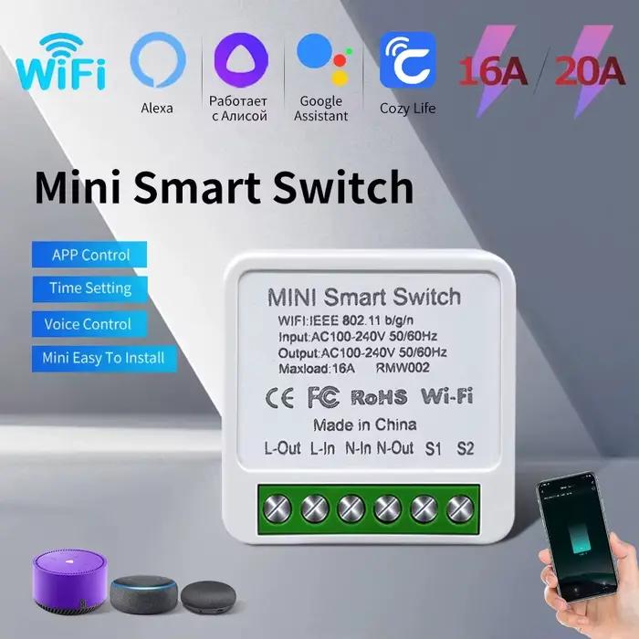 Mini Module de commutation intelligent WiFi 16A/20A
