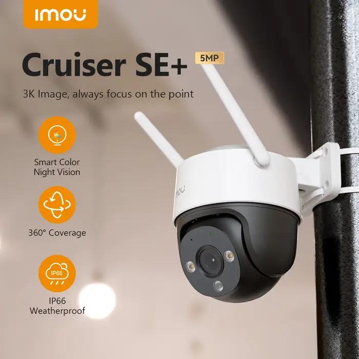 Caméra de sécurité IMOU Cruiser SE+ avec zoom numérique 8x, vision nocturne couleur, suivi intelligent et résistance aux intempéries pour la surveillance de la maison et du jardin