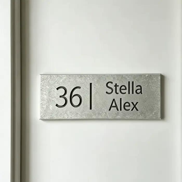 Plaque personnalisée en pierre laquée avec adhésion 3M pour numérotation de maison et décoration intérieure occasions spéciales