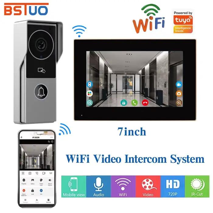Kit Interphone Vidéo Connecté Wi-Fi 2.4 GHz avec Application Tuya