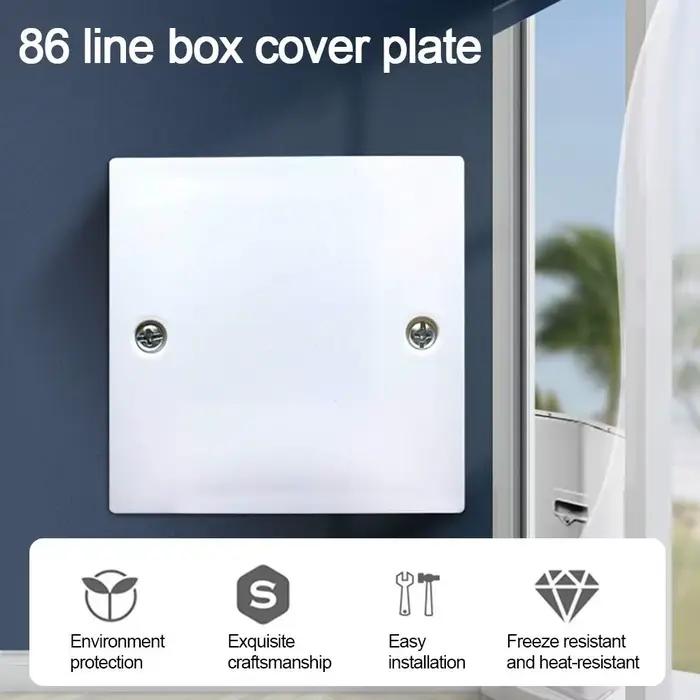 Couvercle de boite dissimule en plastique type 86 anti-poussiere gris foncé ou vert armee pour decoration de maison et rangement efficace