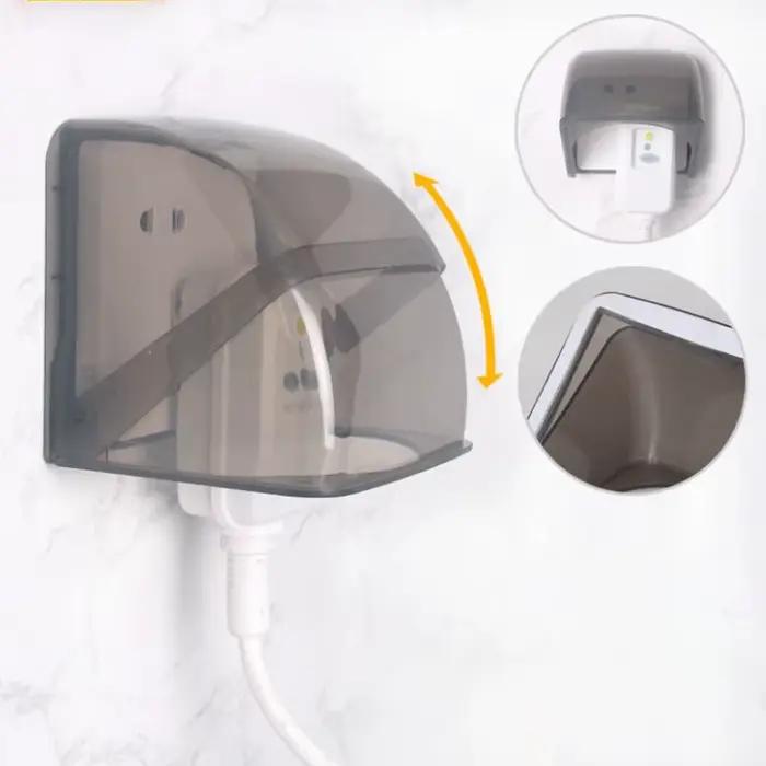 Couvercle de Prise Extérieure Étanche pour Prise d'Appareil de Bain Boîte Étanche pour Prise de Courant Protection Intempéries Design Élégant Blanc Rouge Rose Or