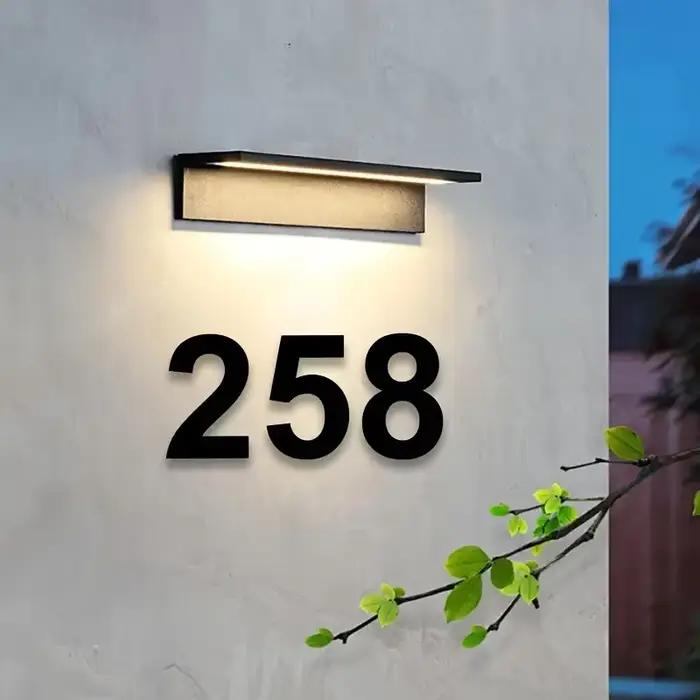 Numéro de maison en métal de style vintage - Conception murale facile à installer