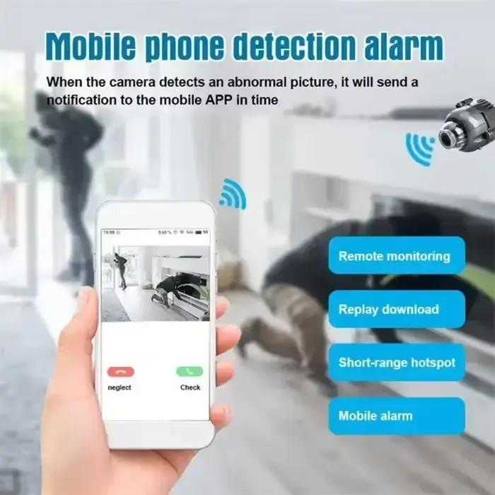 Mini caméra X5 1080P vision nocturne claire détection de mouvement surveillance sans fil WiFi portable et léger pour la maison enfants animaux de compagnie entreprises