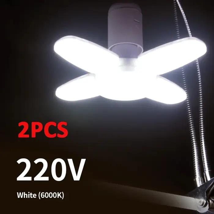 Ampoule LED en forme d'éventail E27 lampe à LED pliable 220V 110V 40 LED ampoules pour la maison plafonnier entrepôt Garage lumière blanc chaud