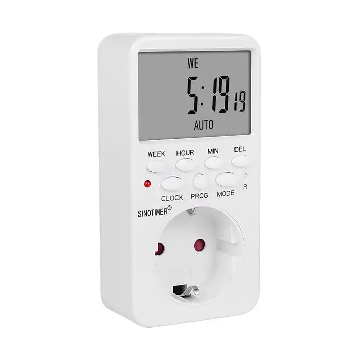 Minuteur programmable numérique LCD multifonctionnel avec écran LCD pour prise EU, UK, BR, US, IL, IT, 20 programmes on/off pour usage domestique et professionnel