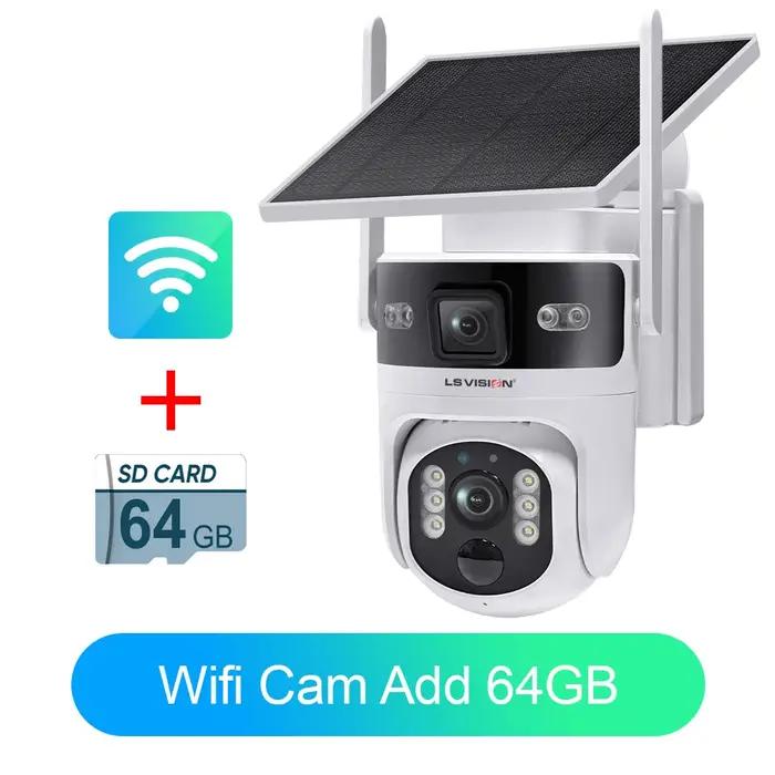 LS VISION caméra de Surveillance extérieure caméras de sécurité Wifi 4G 24/7 enregistrement AOV + PIR détection humaine suivi automatique UBOX Pro