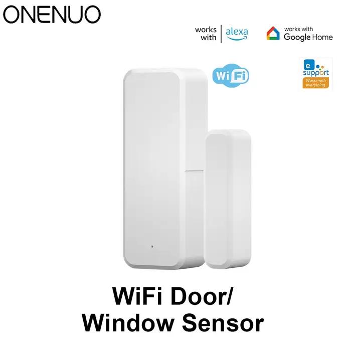 Capteur de porte WiFi, fenêtre magnétique, détecteur d'alarme ouvert et fermé avec application Eweli