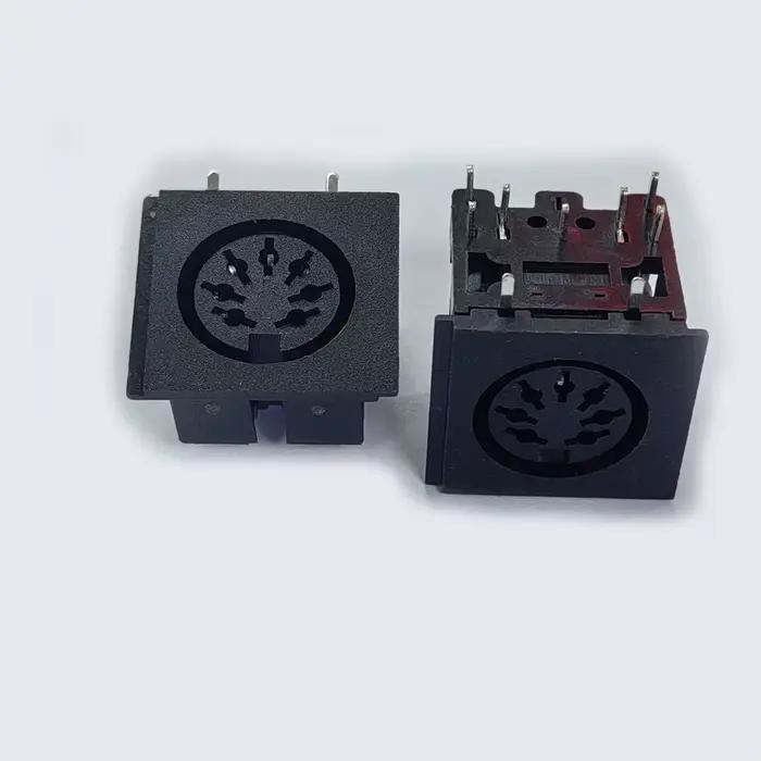 50 pièces/lot grand Terminal S DIN4/DIN5/DIN6/DIN7/DIN8 connecteur de prise femelle 4P/5P/6P/7P/8P pour montage sur panneau PCB