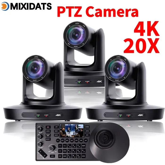 Caméra PTZ 4K 20X Zoom Kit de Caméra de Vidéoconférence Réunion d'Eglise Diffusion en Direct Contrôleur de Caméra PTZ pour Vidéoconférence