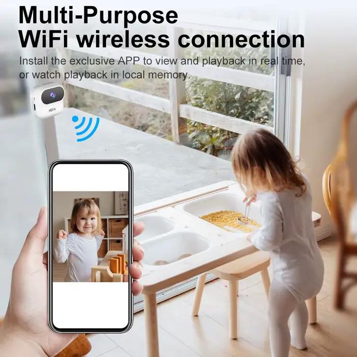Caméra de sécurité intelligible Ourlife HD mini pour surveillance personnelle et domestique avec détection de mouvement et notifications instantanées pour sécurité maximale