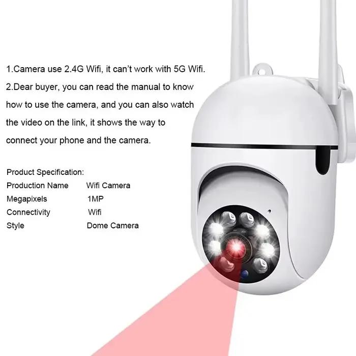 Caméra de surveillance extérieure PTZ IP WiFi HD 1080p/2.4G