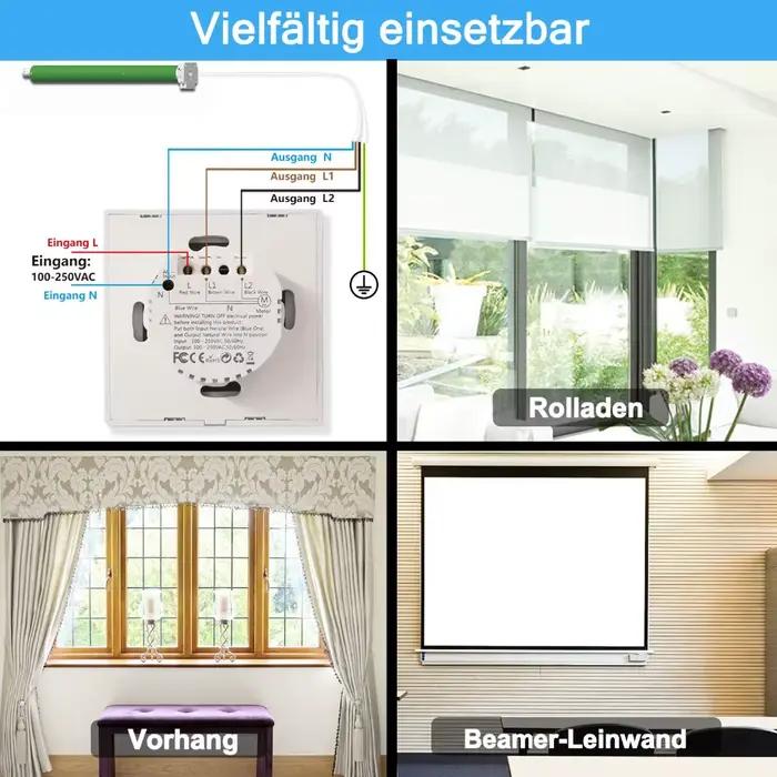 Volet roulant électrique intelligent avec contrôle vocal Google Home Alexa App timer minuterie télécommande à offrir occasions spéciales