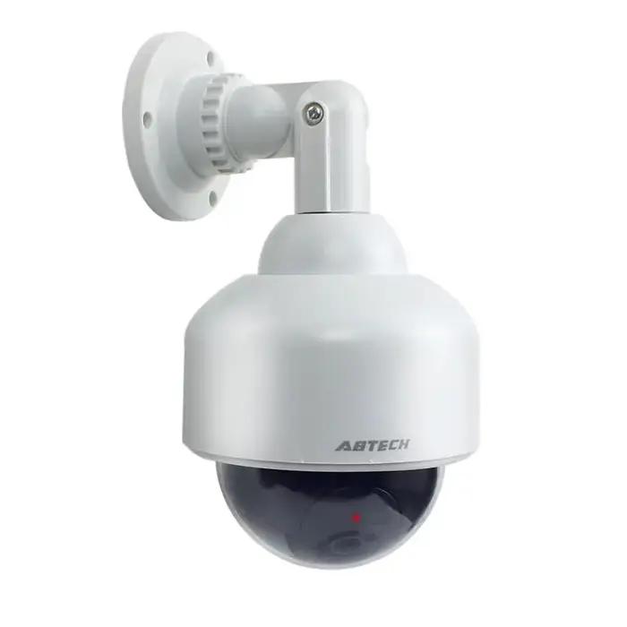Fausse caméra dôme blanche clignotante haute vitesse système de sécurité CCTV intérieur et extérieur dissuasion contre le vol et le vandalisme pour maison et entreprise