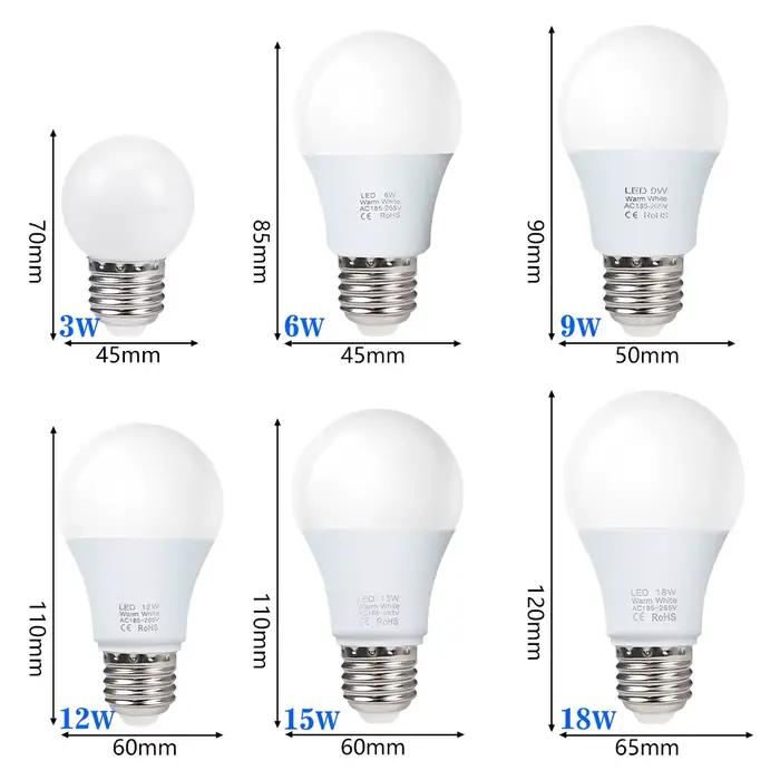 Ampoule LED E27 3W 6W 9W 12W 15W 18W
