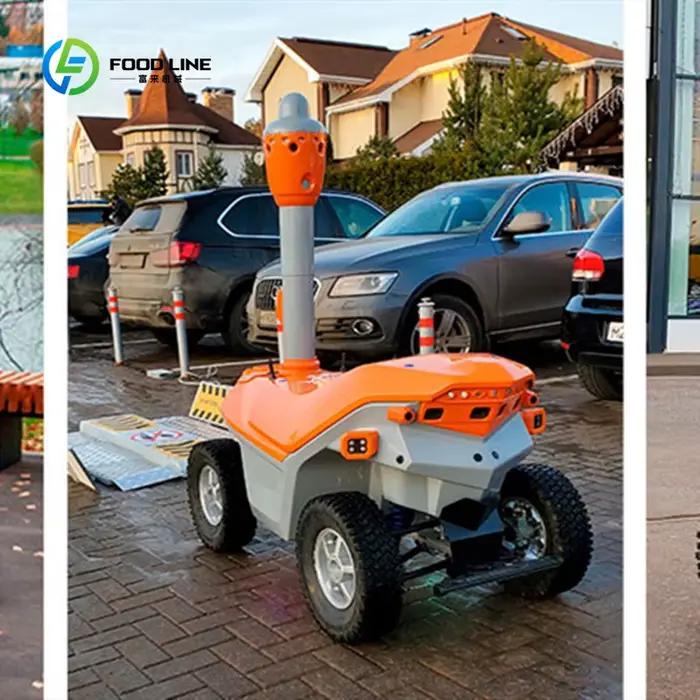 Robot de patrouille de sécurité autonome personnalisé – Système de surveillance et d'alerte alimenté par IA pour les zones industrielles/commerciales